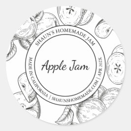 Adesivo Apple Jam Sketch Modern label