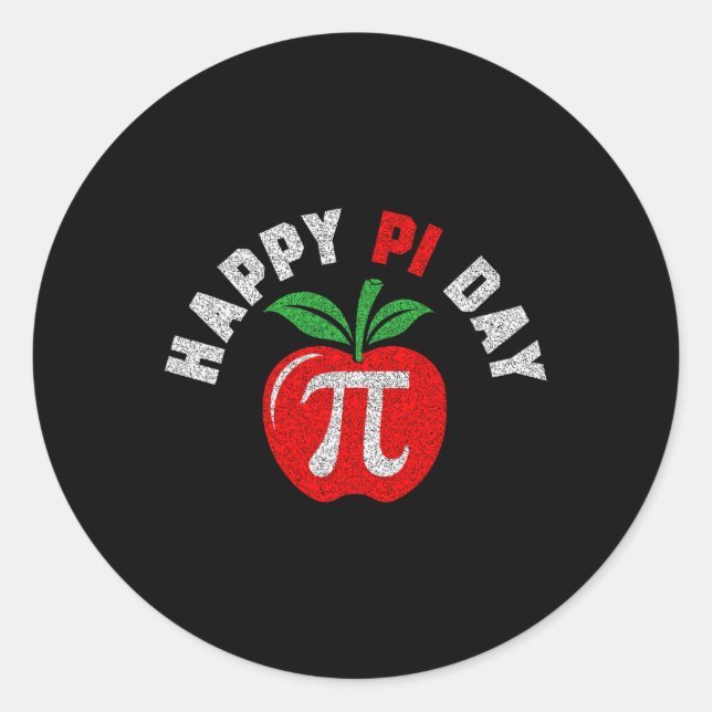 Adesivo Apple Pi Day 3.14 Geek G De Professores De Matemát (Frente)