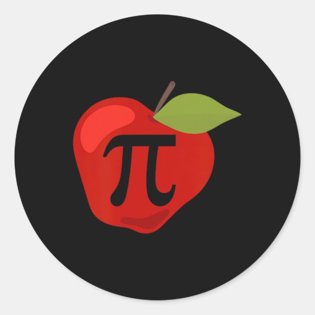 Adesivo Apple Pi Engraçado Professor de Matemática Dia de  (Frente)