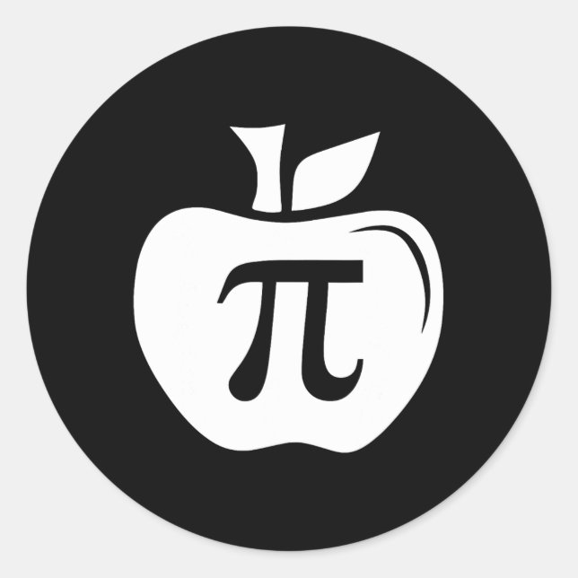 Adesivo Apple Pi (torta) Pi Day Math Christmas (Frente)
