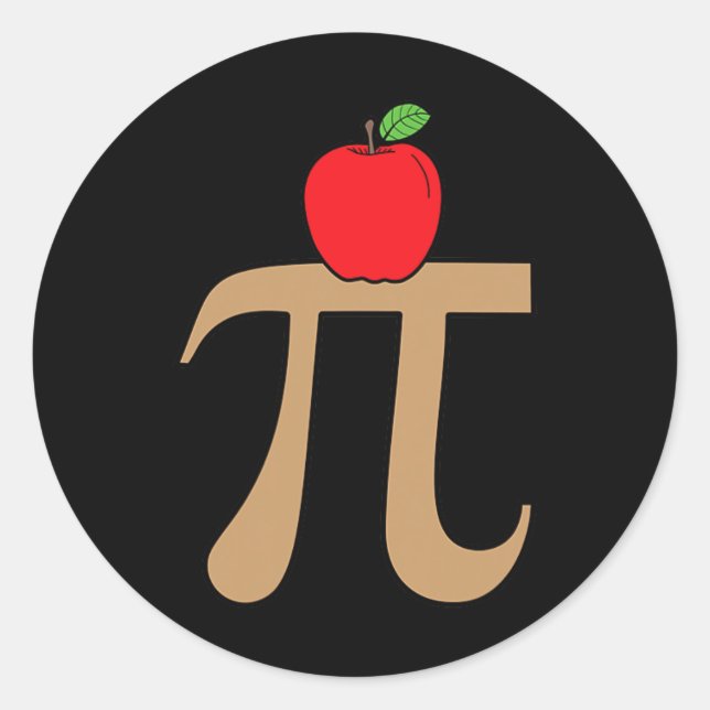 Adesivo Apple Pie Pi Math Pun (Frente)
