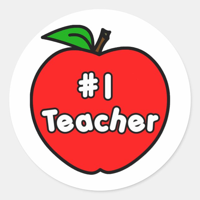 Adesivo Apple Professora Número Um (Frente)