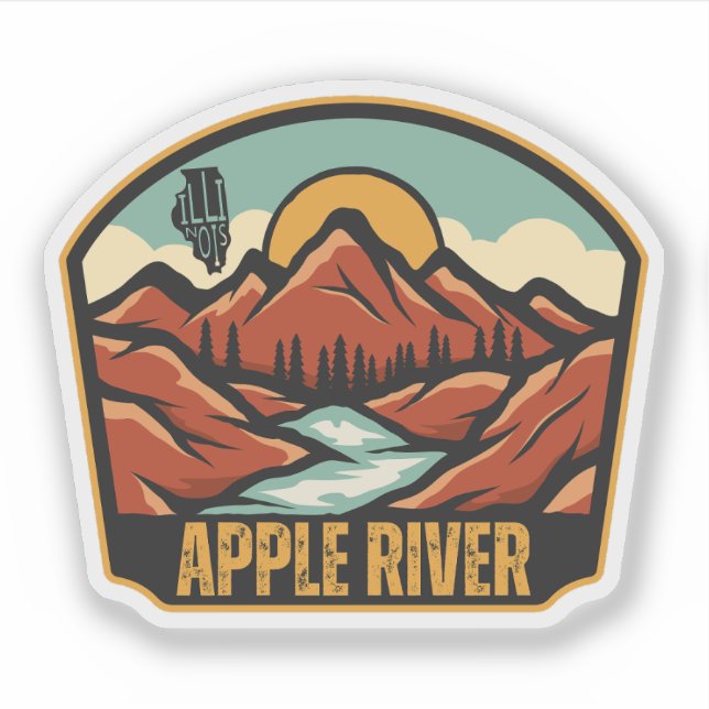 Adesivo Apple River, Illinois (Frente)