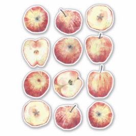 Adesivo Apple Watercolor Fruta
