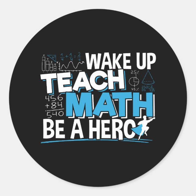 Adesivo Apreciação de Professores de Matemática Cota Herói (Frente)