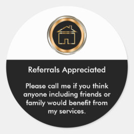 Adesivo Apreciação de Referência do Realtor Clássico