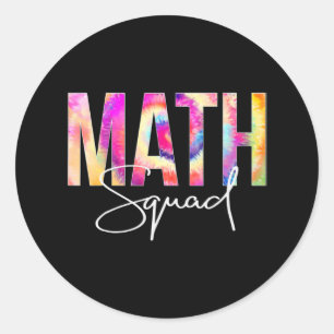 Adesivo Apreciação do Tie Dye ao Esquadrão de Matemática