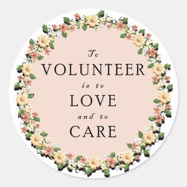 Adesivo Apreciação do Voluntário (Frente)