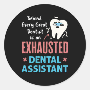 Adesivo Apreciação Engraçada do Assistente Dental Esgotado