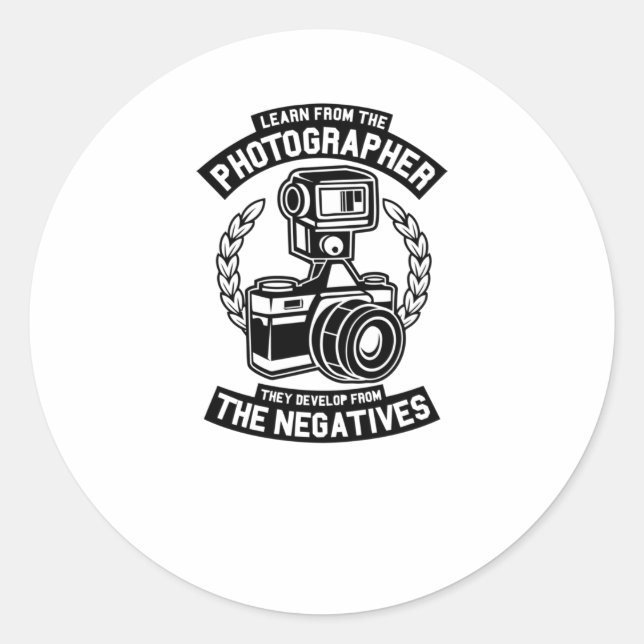 Adesivo Aprenda com o fotógrafo (Frente)