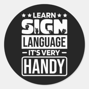 Adesivo Aprender Linguagem De Sinais Ti'S Muito Útil1
