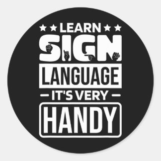 Adesivo Aprender Linguagem De Sinais Ti'S Muito Útil1