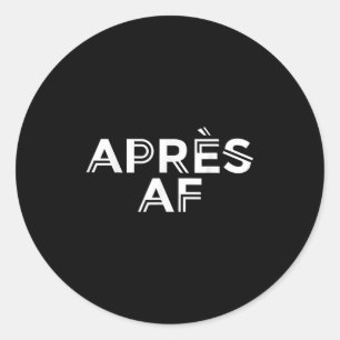 Adesivo Apres Af Funny Skiing Ski Snowboard Winter Spor