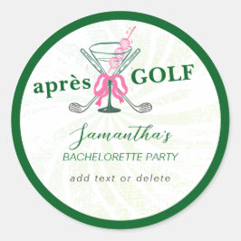Adesivo Aprés Golf Martini Coquette Laço Despedida de Solt