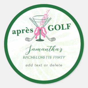 Adesivo Aprés Golf Martini Coquette Laço Despedida de Solt