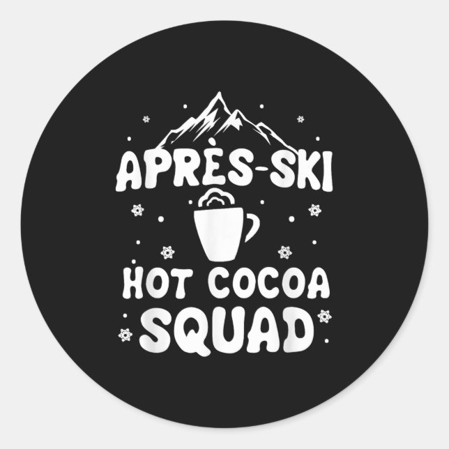 Adesivo Apres Ski Ccoa Squad Cute Engraçado Esquiador Engr (Frente)
