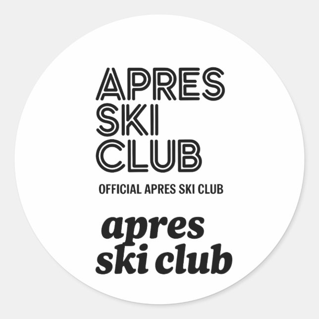 Adesivo Apres Ski Club Coffee Mug – Winter Ski Lover Gift (Frente)