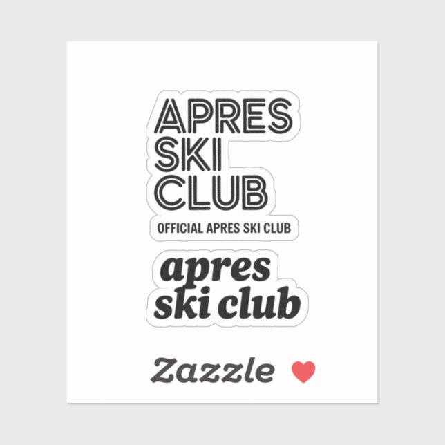 Adesivo Apres Ski Club Coffee Mug – Winter Ski Lover Gift (Folha)
