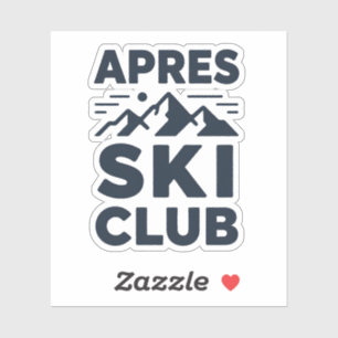 Adesivo Apres Ski Club Logotipo da Montanha - Inverno Masc