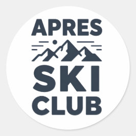 Adesivo Apres Ski Club Mountain Logo - Custom Mens Winter 