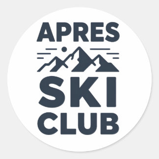 Adesivo Apres Ski Club Mountain Logo - Custom Mens Winter 