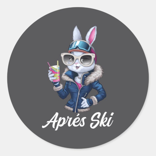 Adesivo Apres Ski Hat Party Design Ski Bunny Skier Outfit  (Frente)