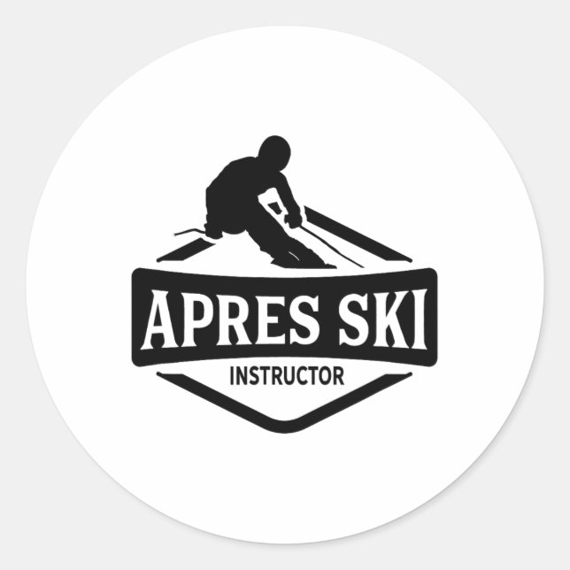 Adesivo Apres Ski Instructor Party Afterski Skiing Skiier (Frente)