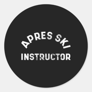 Adesivo Apres Ski Instrutor Funny Bebado Party Skiing Snow