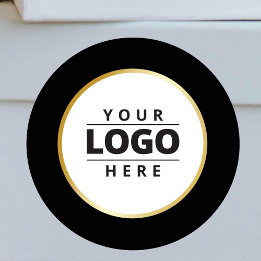 Adesivo Apresentação do logotipo Dourado preto branco mode