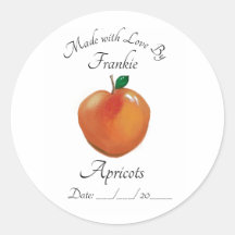 Apricots Preserva e Canning Stickers and Labels