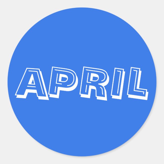 Adesivo April Alphabet Soup Royal Blue Sticker por Janz (Frente)