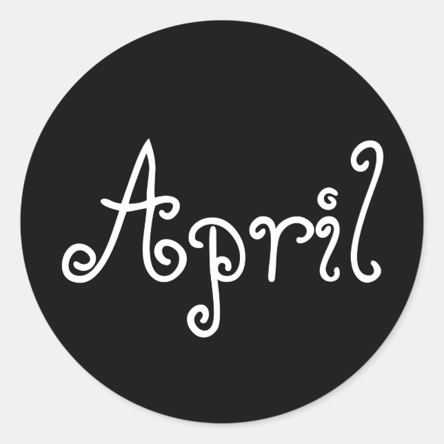 Adesivo April Baby Dolly Black Round Sticker by Janz (Frente)