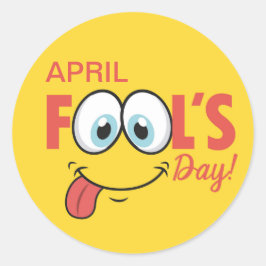 Adesivo April Fool's Day Feliz Rosto Engraçado | Feriados
