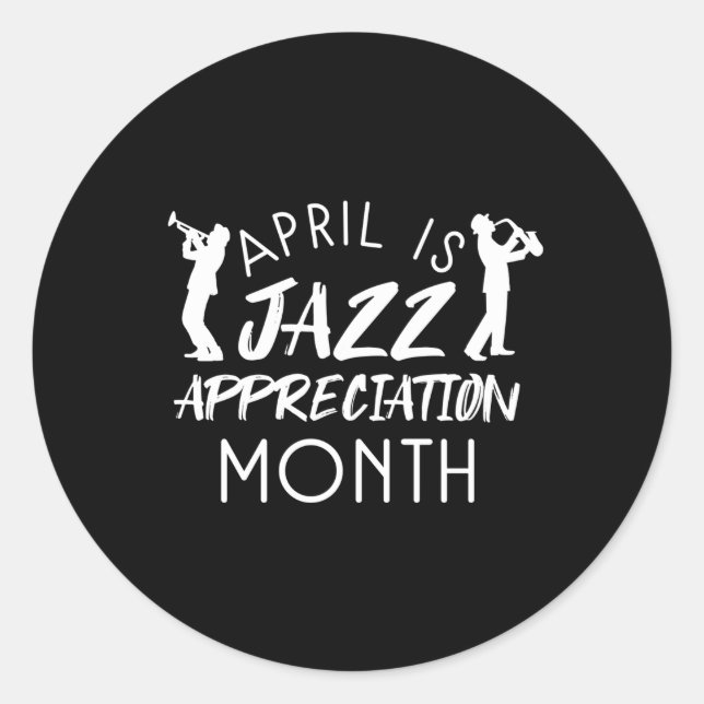 Adesivo April National Jazz Appreciation Month Celebra M (Frente)
