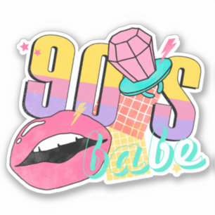 Adesivo Aprimorado Anel de Lábios de Babe dos Anos 90 Colo