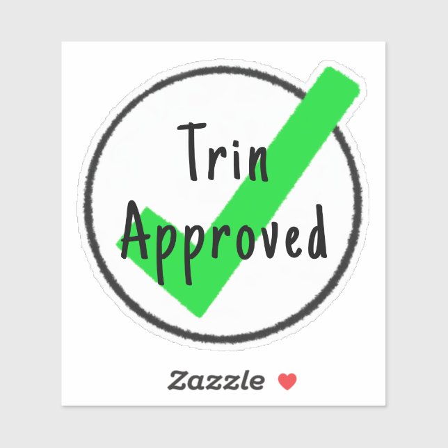 Adesivo aprovado personalizado (Folha)