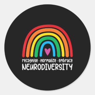 Adesivo Aproveite a neurodiversidade Arco-Íris Autismo Sen