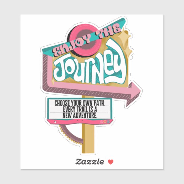 Adesivo Aproveite o autocolante de viagem (Folha)