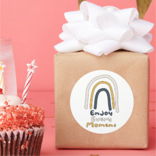 Adesivo Aproveite todo momento o arco-íris colorido motiva