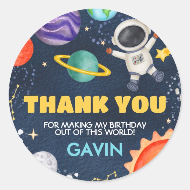 Adesivo Aproximação do espaço externo à volta da Festa de  (Frente)