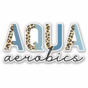 Adesivo Aqua Aerobics Cheetah impressão Água presentes aer