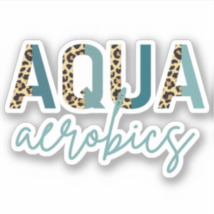 Adesivo Aqua Aerobics Cheetah impressão Aqua aeróbica pr