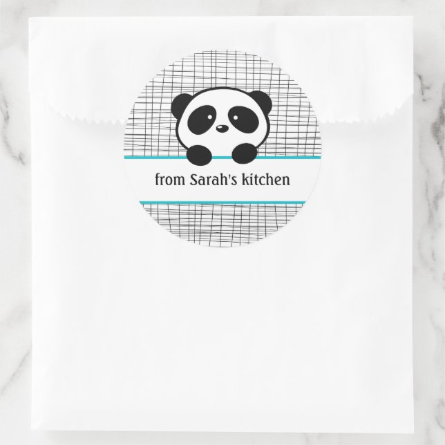 Adesivo Aqua Black Panda Bear Baking and Canning (Bolsa)