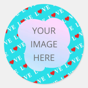 Adesivo Aqua Blue LOVE Modern Chic