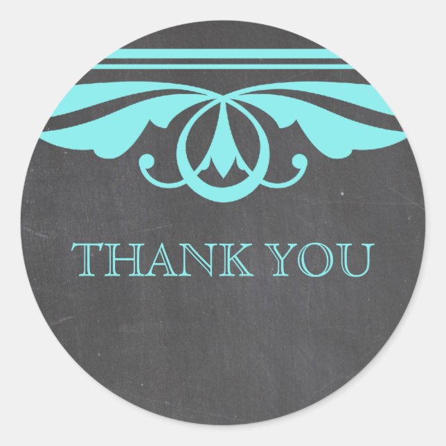 Adesivo Aqua Deco Chalkboard Obrigado Stickers (Frente)