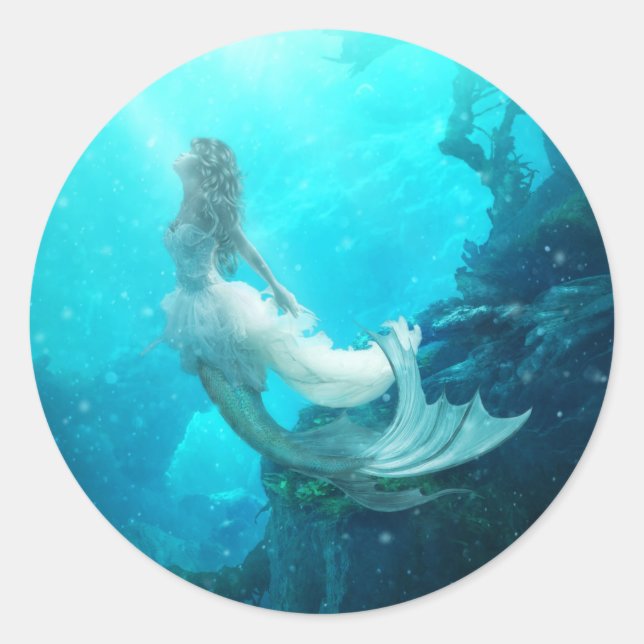 Adesivo Aqua Fiona Smermaid Round Sticker (Frente)
