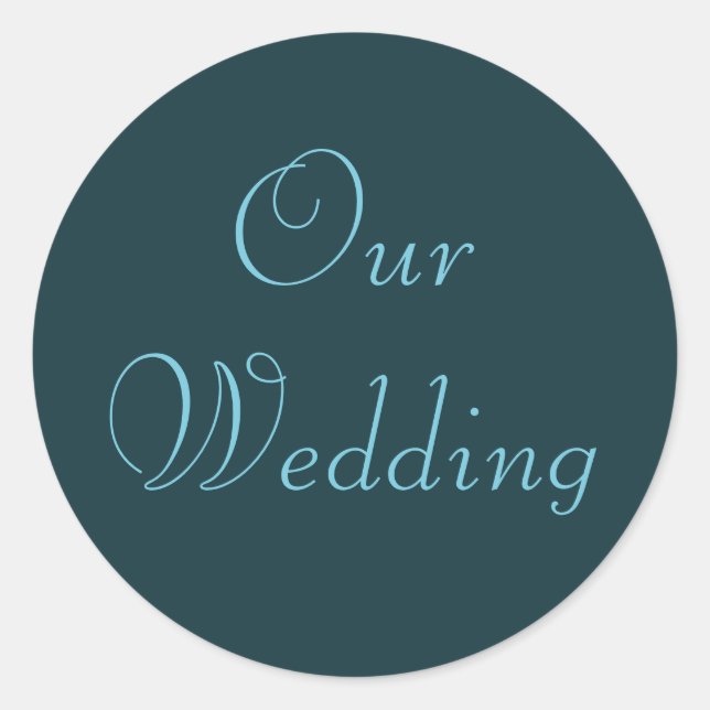 Adesivo Aqua Francês - Nossos Sticks de Casamento (Frente)