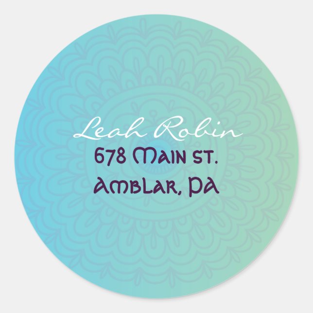 Adesivo Aqua HEMSA MÃO do DEUS Bat Mitzvah Sticker Seal (Frente)