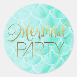 Adesivo Aqua Mermaid Scales | Tipografia Dourada