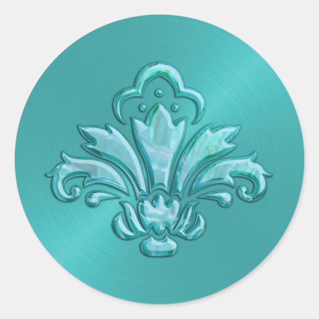 Adesivo Aqua Sheen Fleur de Lis Envelope Seal (Frente)